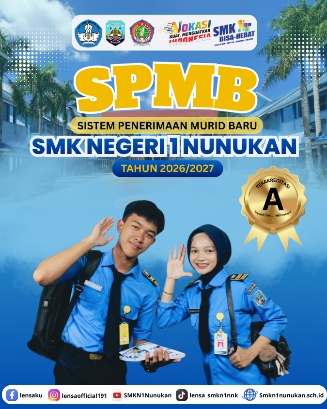 Poster SPMB SMK Negeri 1 Nunukan 2026/2027