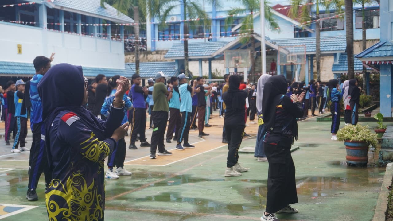 Senam Pagi SMK Negeri 1 Nunukan