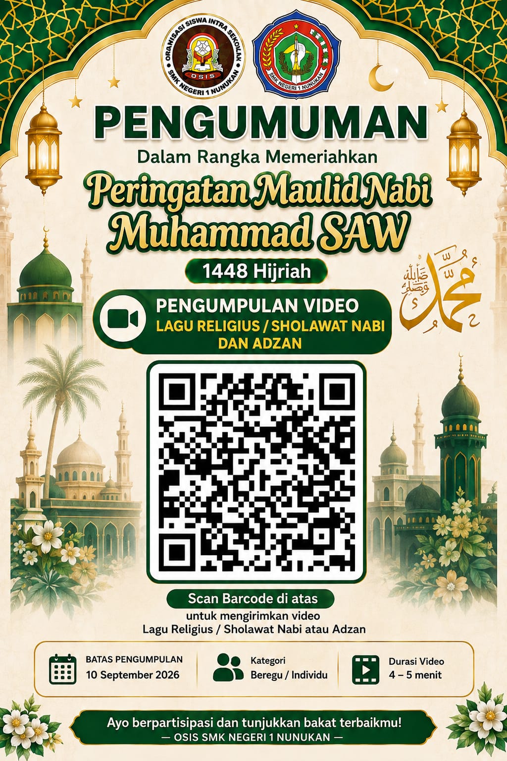 Poster Pengumuman Lomba Maulid Nabi 2