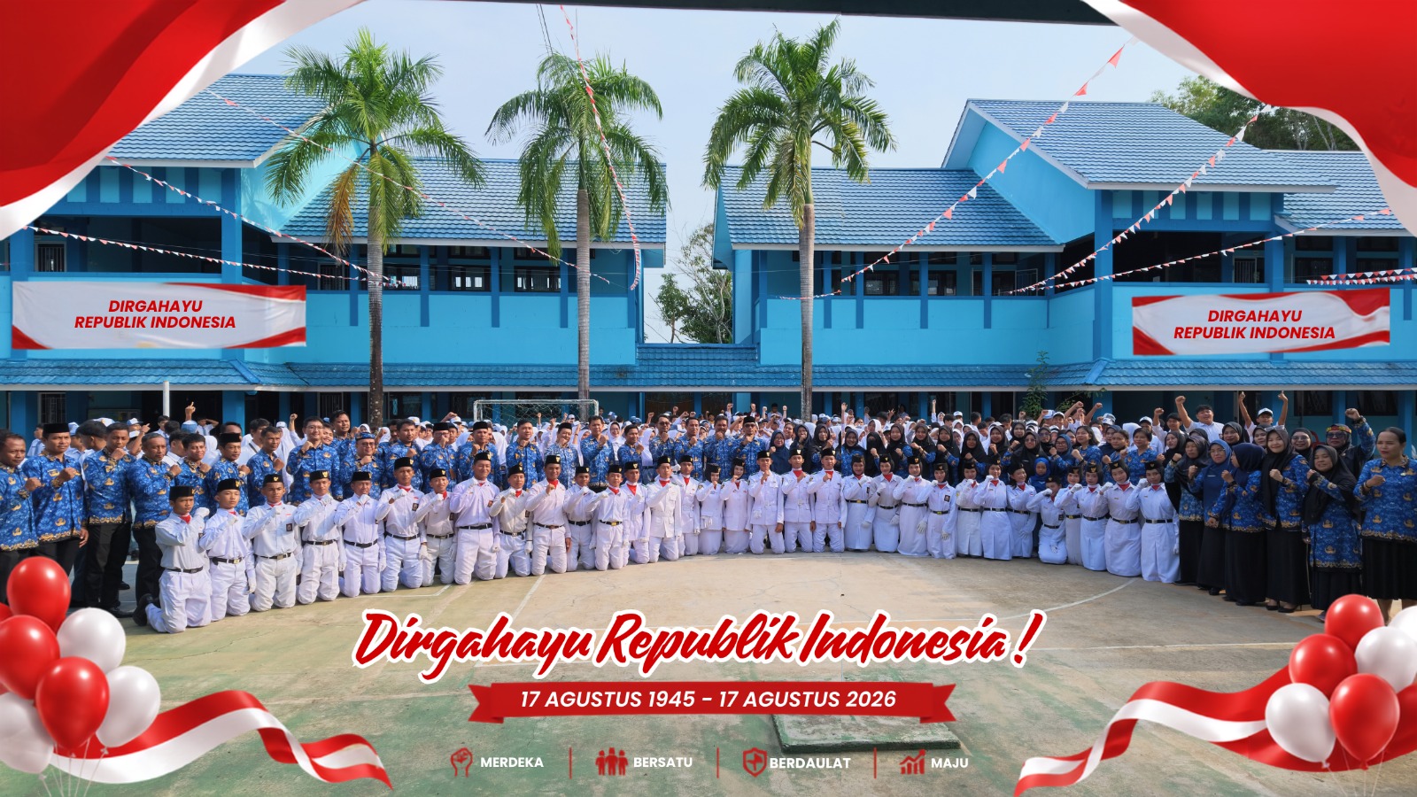 Semarak Merah Putih di SMK Negeri 1 Nunukan - Dirgahayu RI ke-81