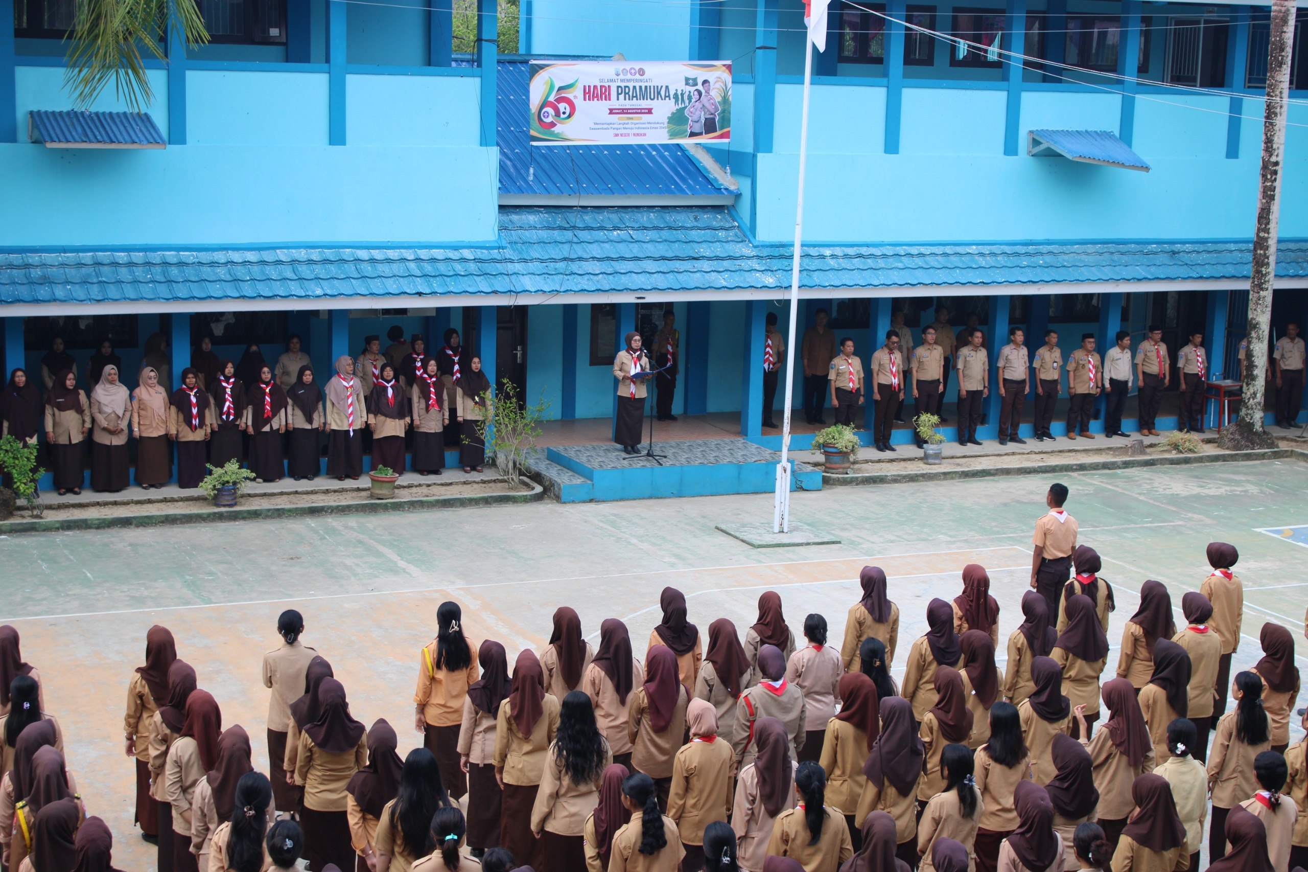 Upacara Peringatan Hari Pramuka ke-65 SMK Negeri 1 Nunukan