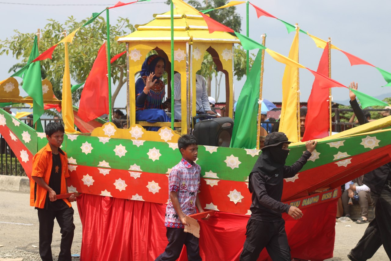 Perahu Tujuh Dulung garapan Ekskul SISPALA SMKN 1 Nunukan